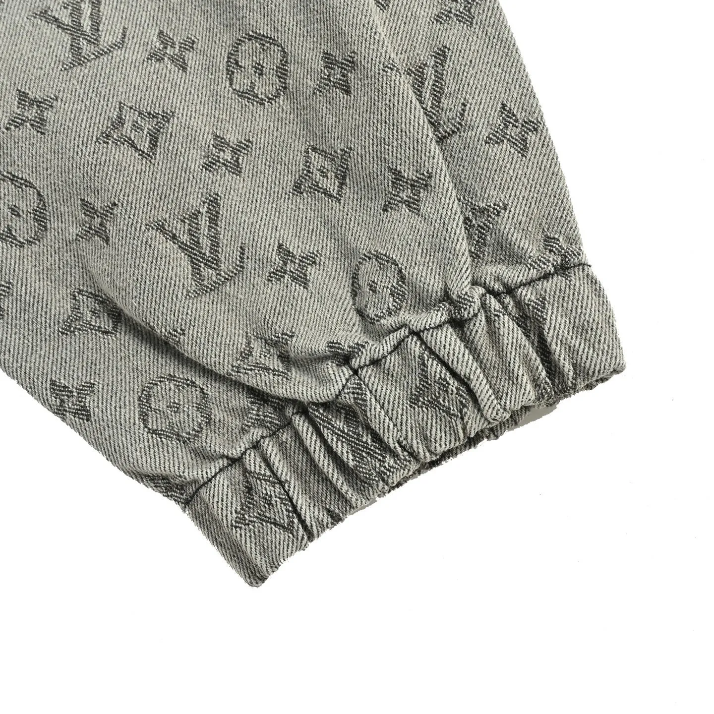 Louis/Louis Vuitton 25Fw allover printed old flower jacquard zipper hooded denim jacket